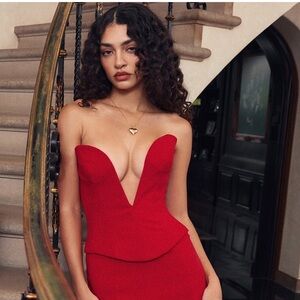 House of CB Elegant Red Strapless corset